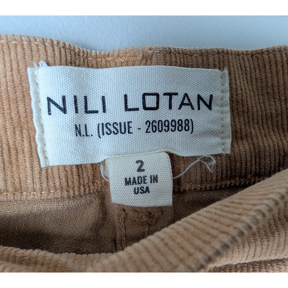 Nili Lotan Florence Fine Wale Corduroy Pants Camel 2 - Picture 9 of 9